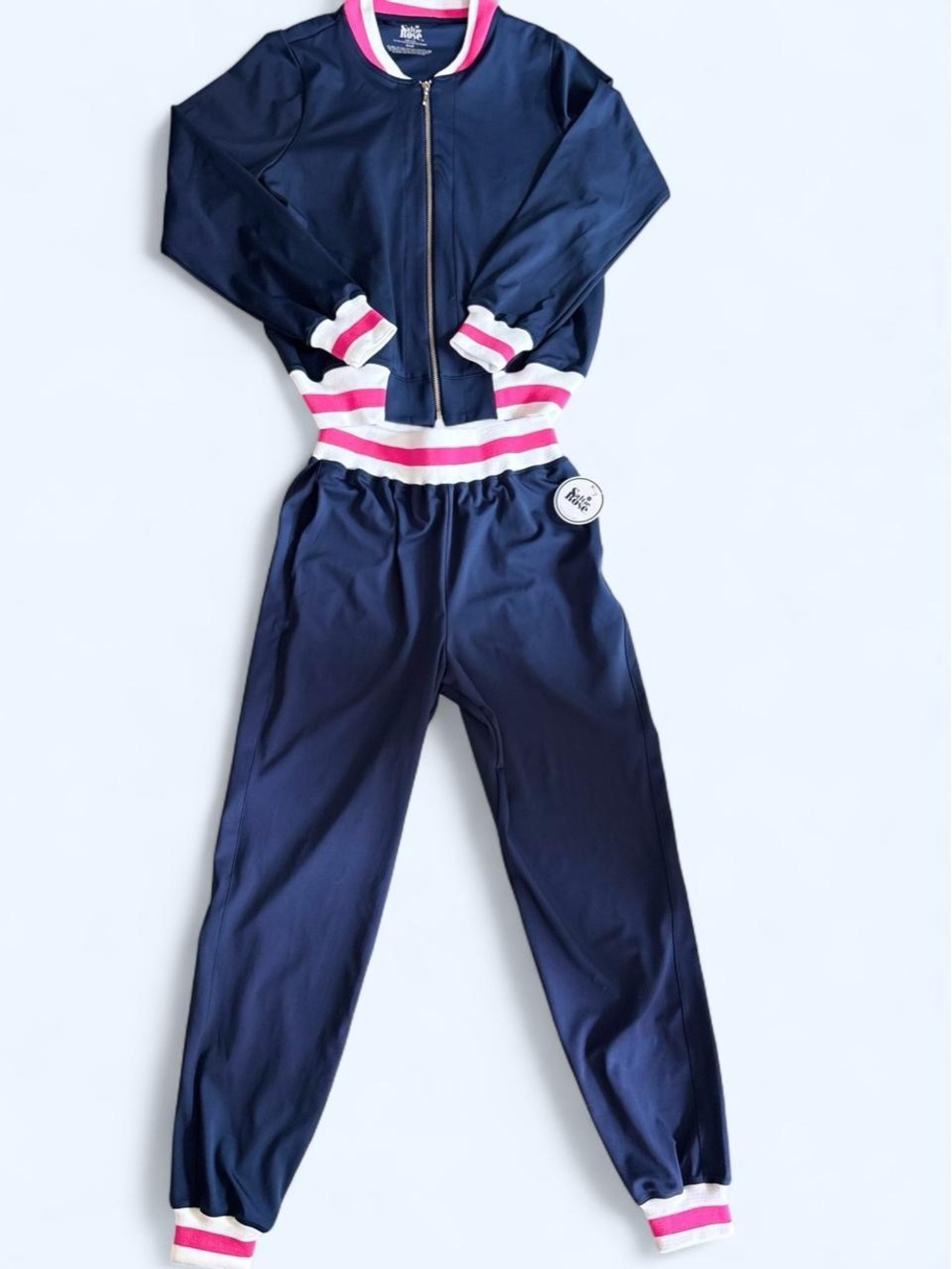 Saltie Rose Matching Bomber Jacket & Jogger Pickleball Set in Navy Sz Small